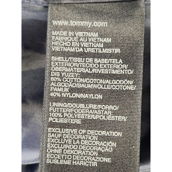 Tommy Hilfiger Women’s XXL Navy Hooded Belted Rain Trench Coat Cotton Blend - Picture 8 of 12